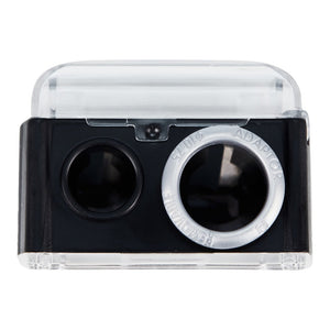 Maybelline Expert Tools Dual Pencil Sharpener 545 two-hole pencil sharpener in black