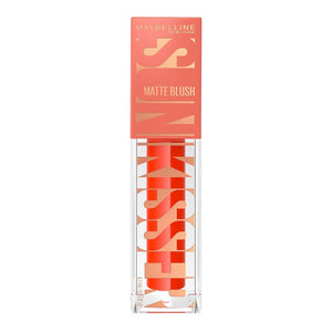 Maybelline Sunkisser Liquid Matte Blush 35 Spritzy Orange 4.7ml, blendable formula for soft matte glow – Cosmetix Australia