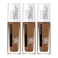 Maybelline Super Stay 30H Active Wear Foundation 30ml 76 TRUFFLE - 3 pack