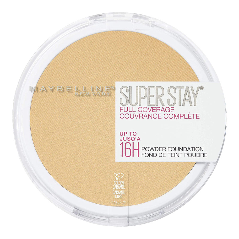 Maybelline Super Stay Full Coverage 16H Powder 9g 332 GOLDEN CARAMEL in shade 332 GOLDEN CARAMEL