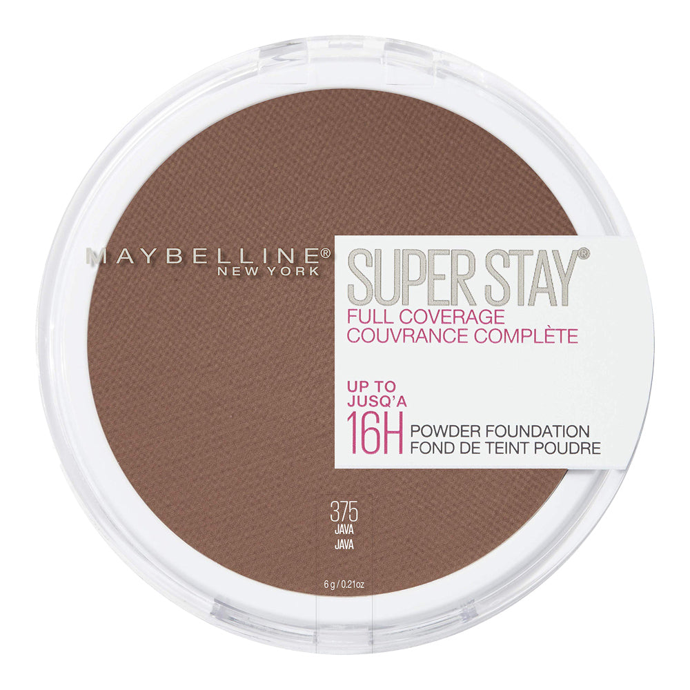 Maybelline Super Stay Full Coverage 16H Powder 9g 375 JAVA makeup product in shade 375 JAVA