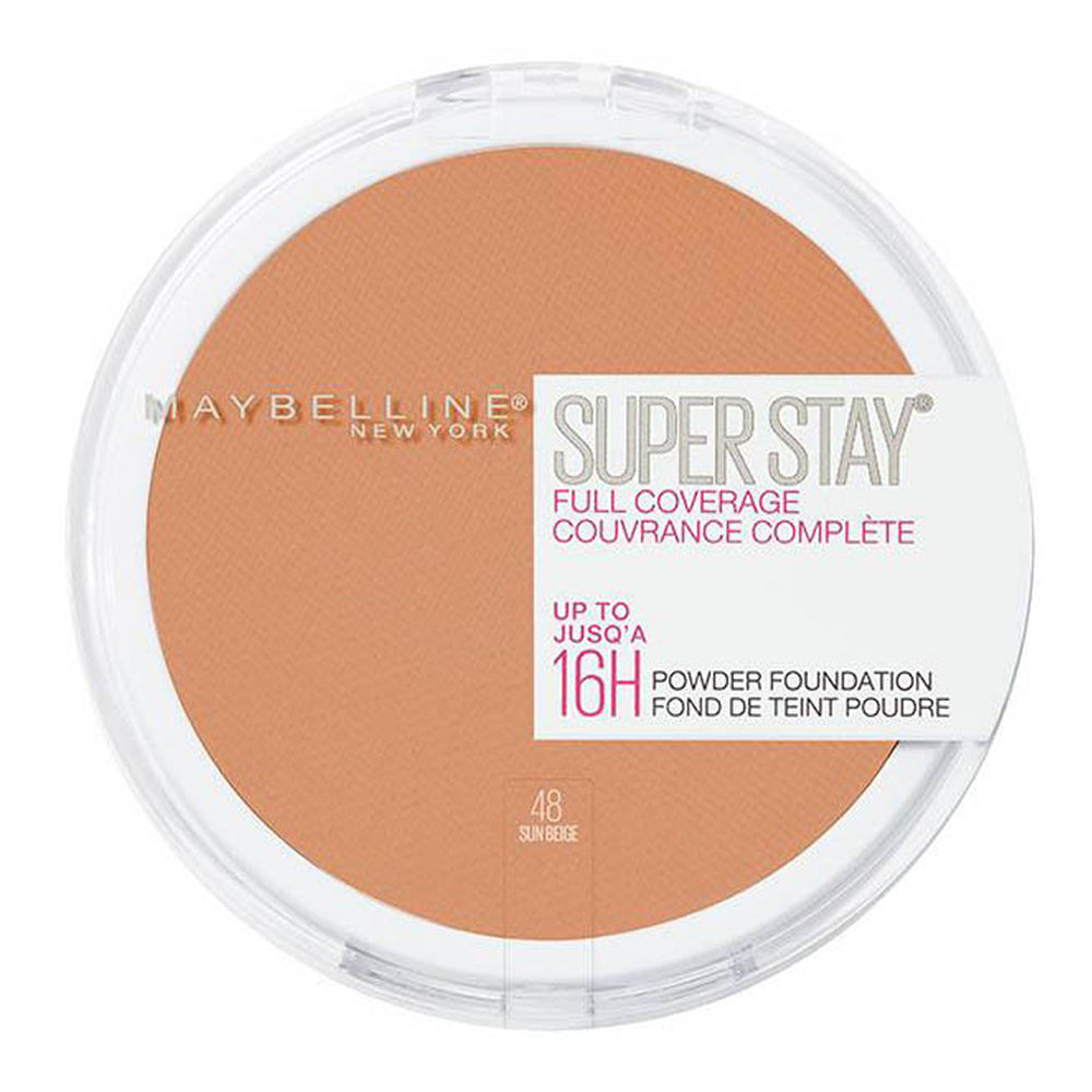 Maybelline Super Stay Full Coverage 16H Powder 9g 48 SUN BEIGE makeup in SUN BEIGE shade