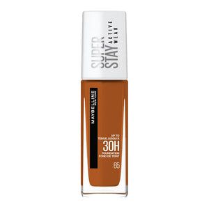 Maybelline SuperStay 30H Active Wear Foundation 30ml 65 Coconut – full coverage, matte longwear base at Cosmetix Australia