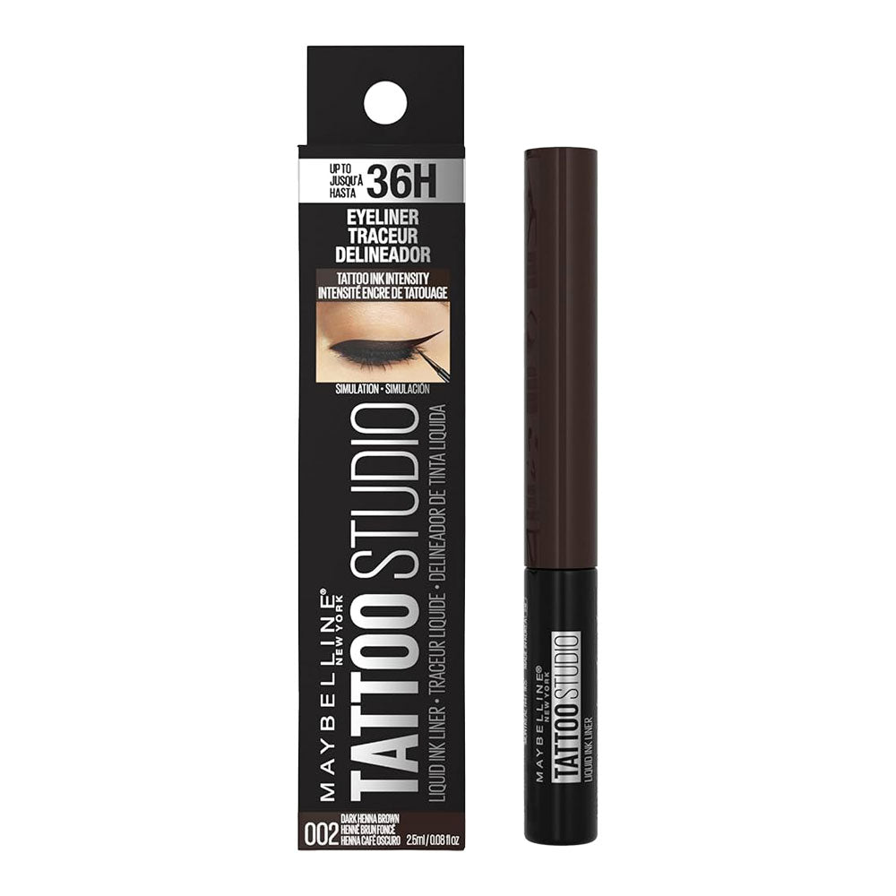 Maybelline Tattoo Studio Liquid Ink Liner 2.5ml 002 DARK HENNA BROWN