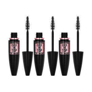 Maybelline Volum' Express Over The Top Mascara in Black, 8.7ml - 3 pack