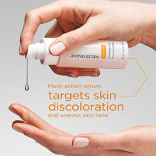 Load image into Gallery viewer, NeoStrata Enlighten Illuminating Serum 30ml being dispensed onto fingers, multi-action serum application
