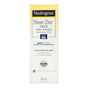 Neutrogena Sheer Zinc Dry-Touch Sunscreen Lotion SPF50 59ml