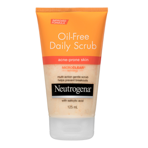 Neutrogena Oil-Free Daily Scrub Acne-Prone Skin 125ml skincare product in a bottle