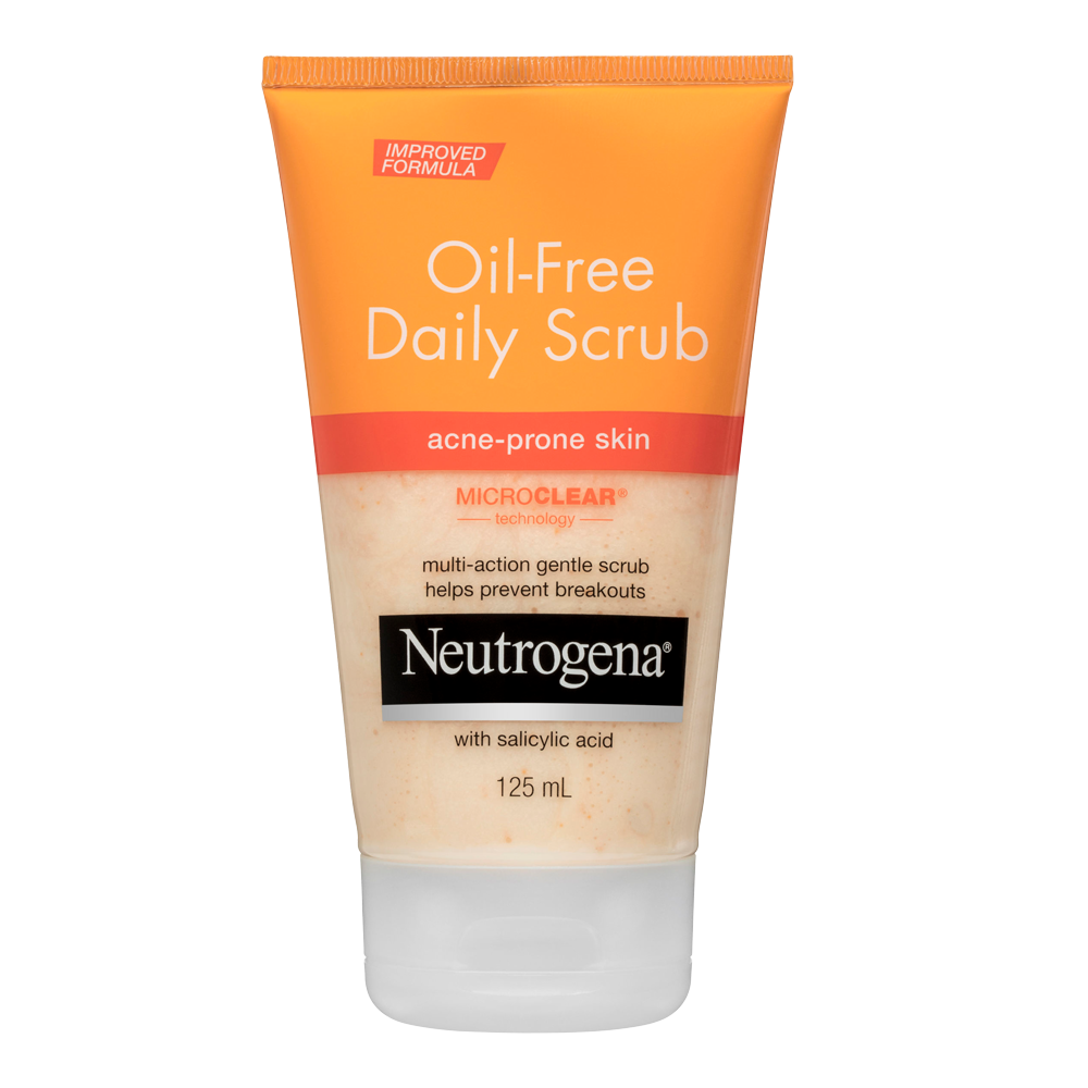 Neutrogena Oil-Free Daily Scrub Acne-Prone Skin 125ml skincare product in a bottle