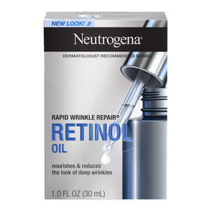 Neutrogena Rapid Wrinkle Repair Retinol Oil 30ml product bottle with dropper
