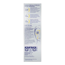 Load image into Gallery viewer, Nivea Q10 Anti-Wrinkle Power Expert Wrinkle Filler Serum 15ml directions and usage instructions on box
