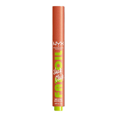 NYX Fat Oil Slick Click 2g FOS06 Hit's Different – hydrating lip balm with glossy shine, swatch view Cosmetix Australia