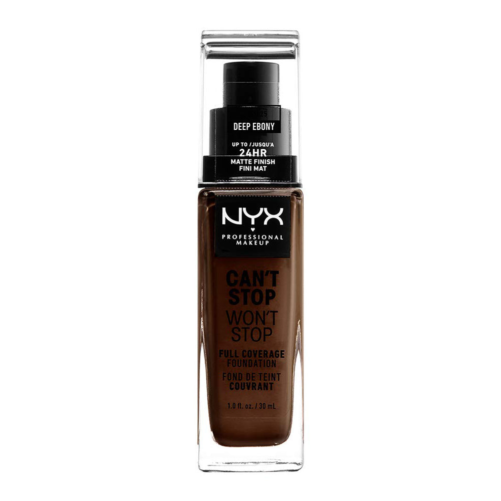 NYX Can't Stop Wont Stop Full Coverage Foundation 30ml CSWSF25 DEEP EBONY
