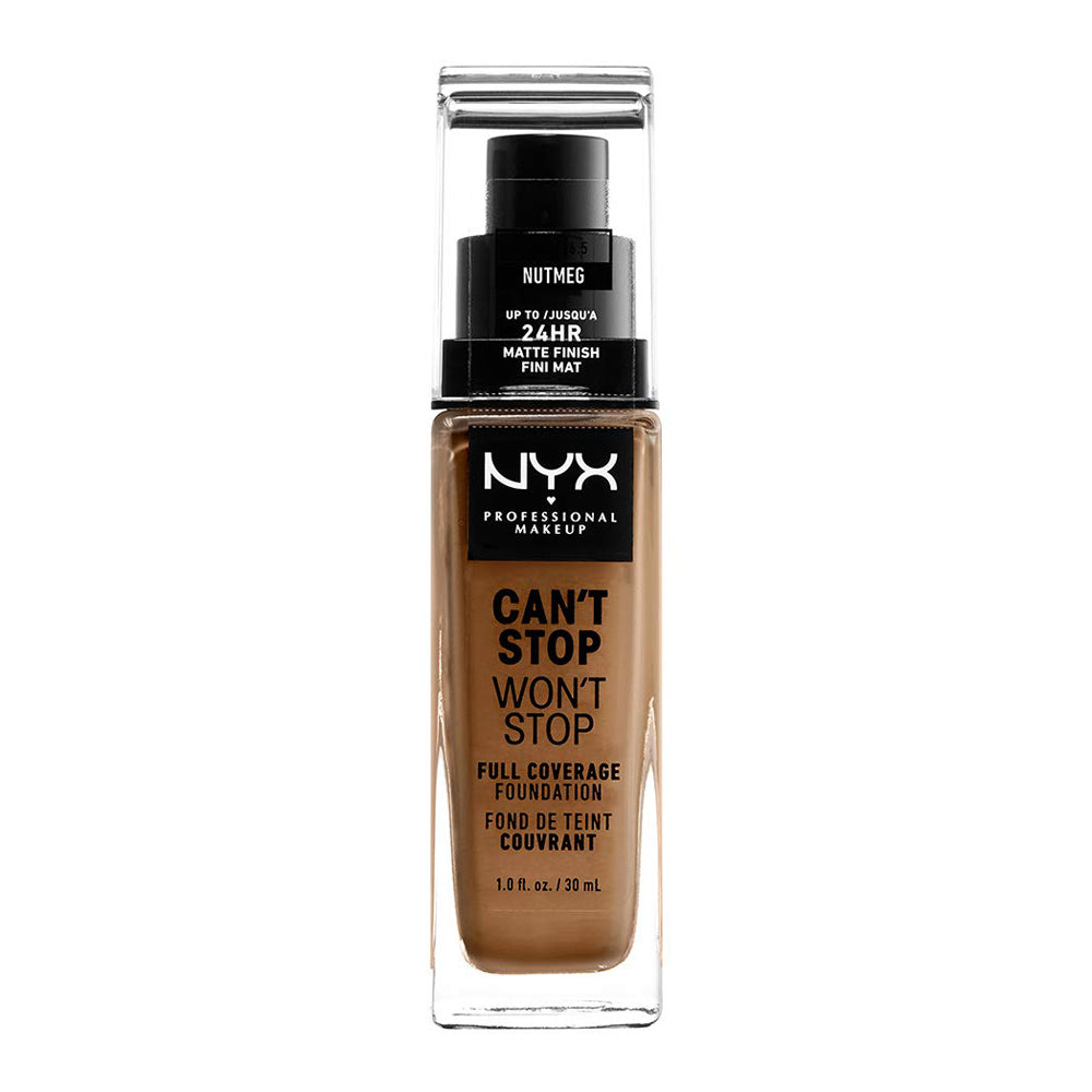 NYX Can't Stop Wont Stop Full Coverage Foundation 30ml CSWSF16.5 NUTMEG
