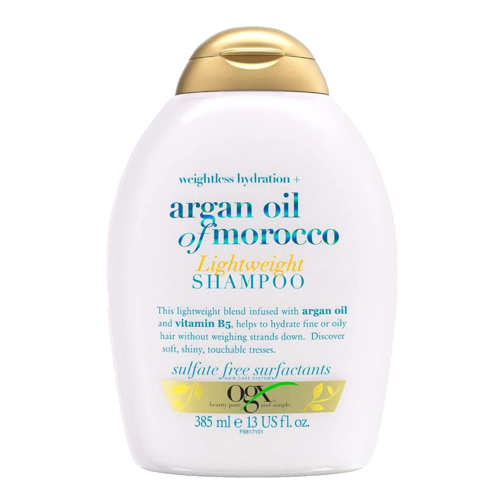 OGX Weightless Hydration Argan Oil of Morocco Shampoo 385ml lightweight formula