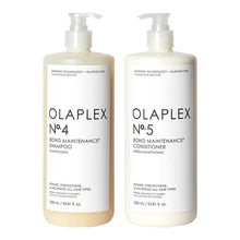Load image into Gallery viewer, Olaplex Bond Maintenance No.4 shampoo and No.5 conditioner 1000ml duo with pump bottles
