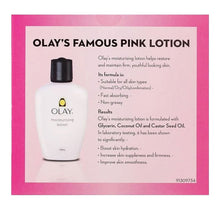 Load image into Gallery viewer, Olay Moisturising Lotion 150ml 2 pack, back of box showing benefits and results summary
