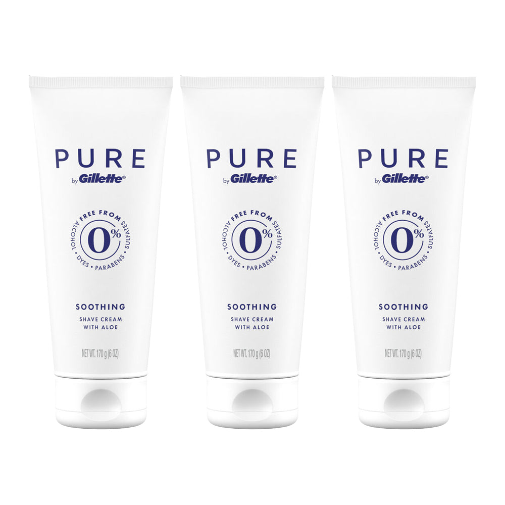 Gillette PURE Soothing Shave Cream 3 pack 170g