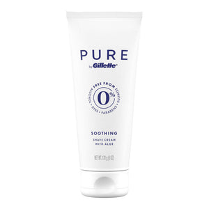 Gillette PURE Soothing Shave Cream 170g on display