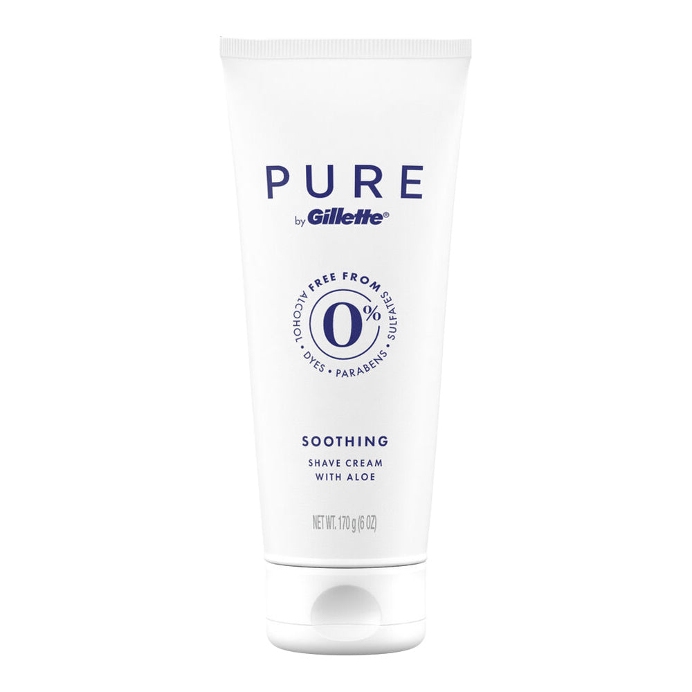 Gillette PURE Soothing Shave Cream 170g on display