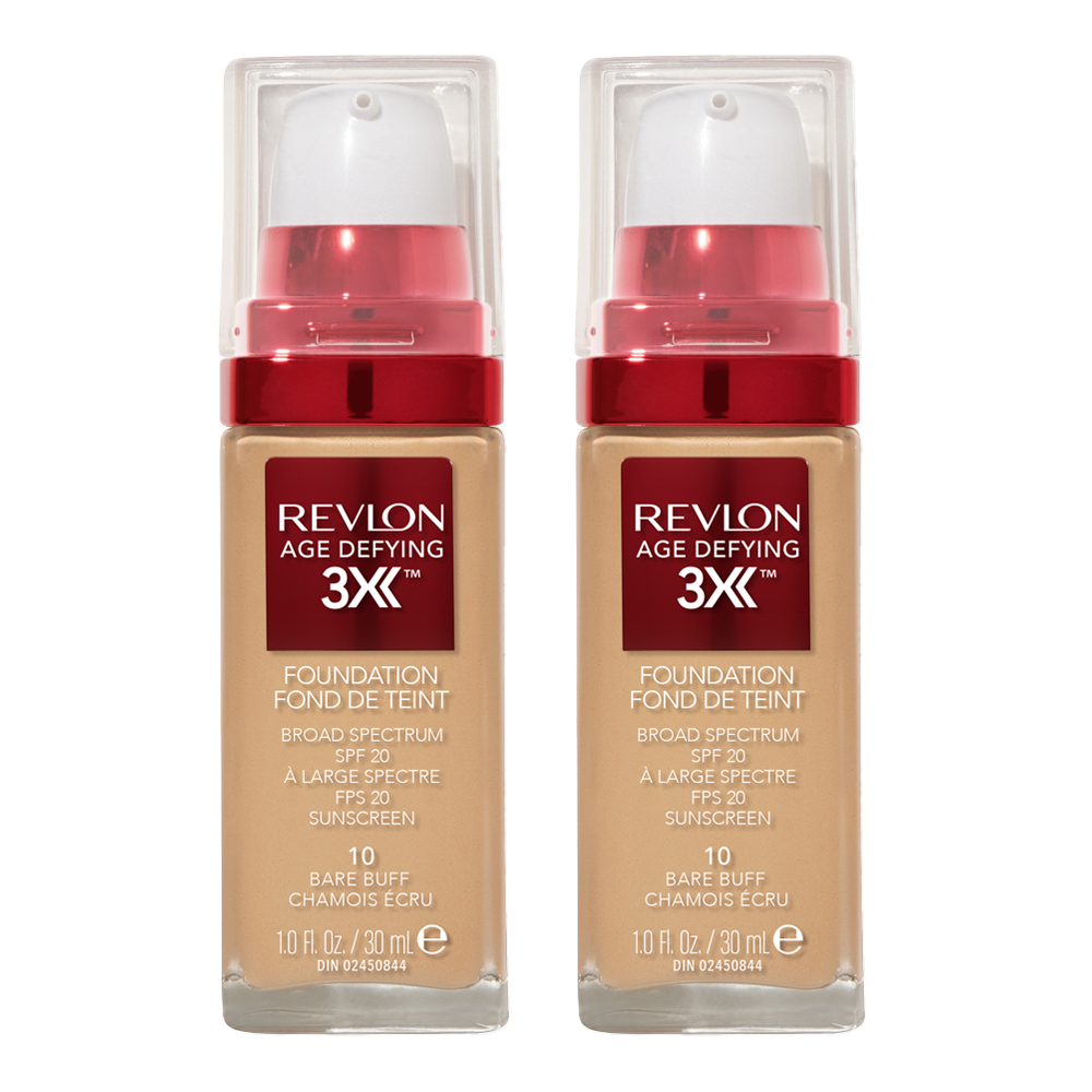 Revlon Age Defying 3X Foundation 30ml 10 BARE BUFF - 2 pack product image
