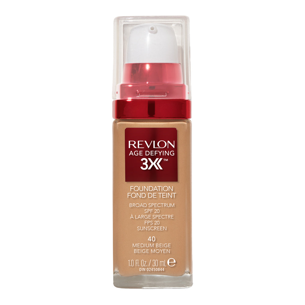 Revlon Age Defying 3X Foundation 30ml 40 MEDIUM BEIGE product photo in 40 MEDIUM BEIGE shade
