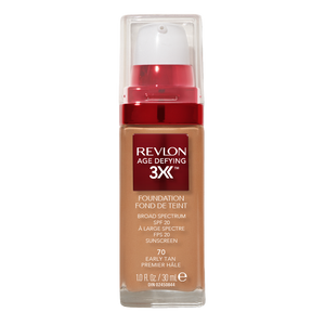Revlon Age Defying 3X Foundation 30ml 70 EARLY TAN - anti-aging liquid makeup formula in EARLY TAN shade