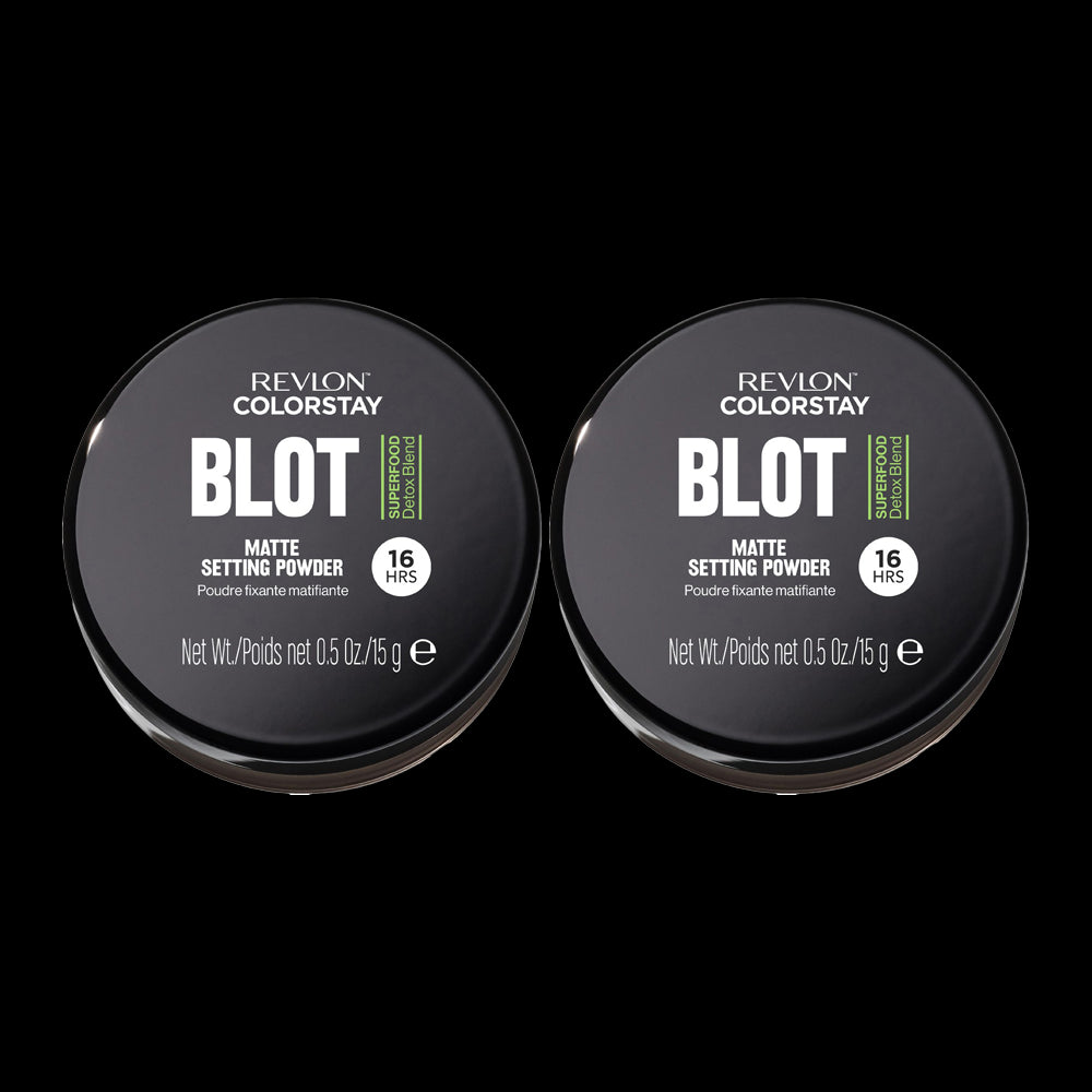 Revlon ColorStay Blot Mattifying Setting Powder 15g 001 - 2 pack, 2 pack of mattifying setting powder in 001 shade