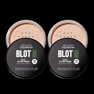 Revlon ColorStay Blot Mattifying Setting Powder 15g 001 - 2 pack - 2 pack of blot mattifying setting powder by Revlon in 15g size