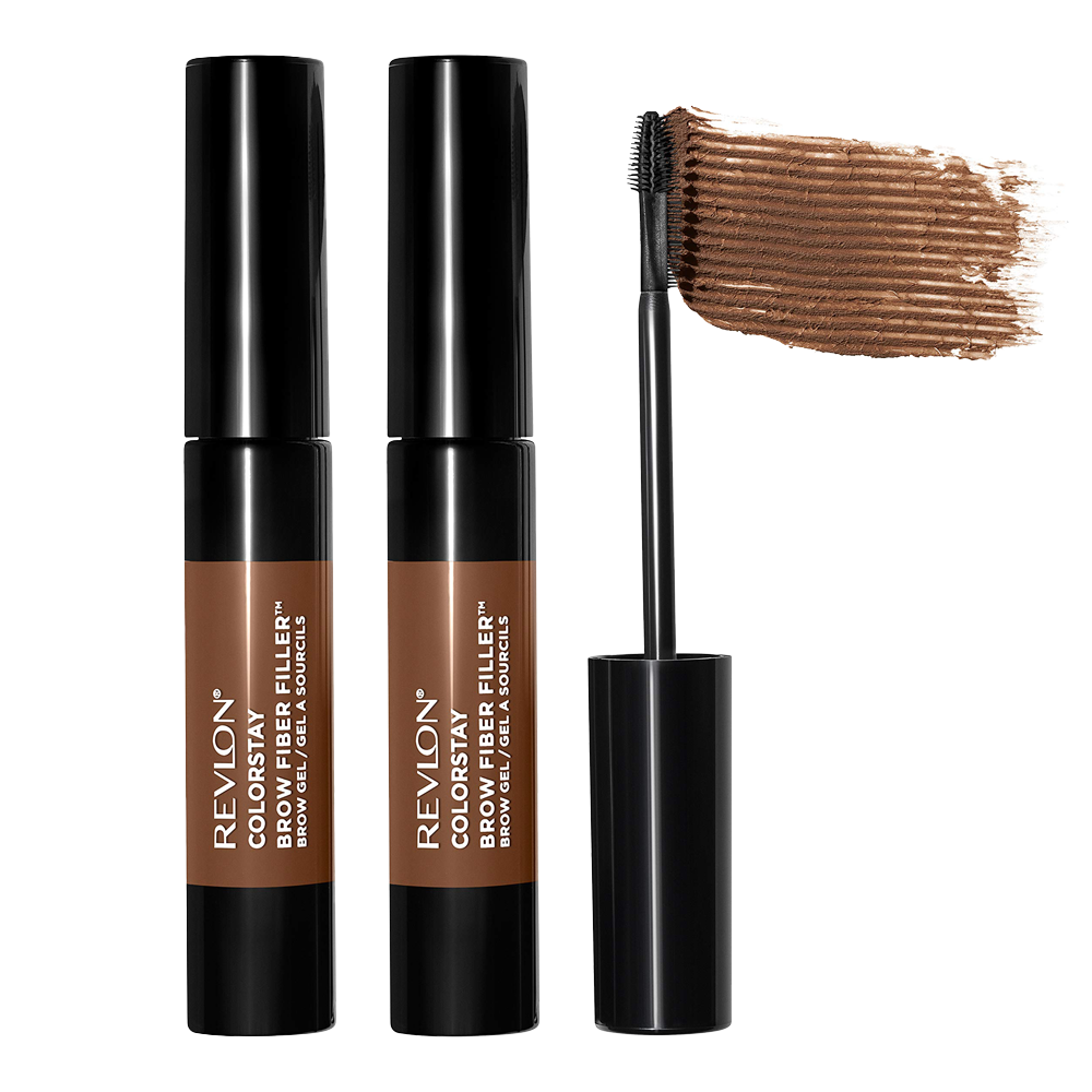 Revlon ColorStay Brow Fiber Filler 6.8g 302 WARM BROWN - 2 pack makeup product in warm brown color