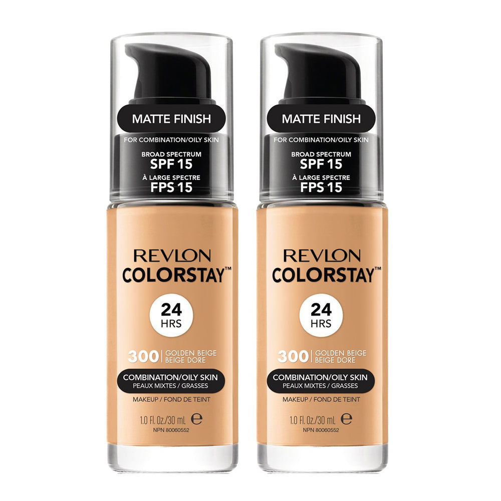 Revlon ColorStay Makeup Combination/ Oily Skin 30ml 300 GOLDEN BEIGE - 2 pack