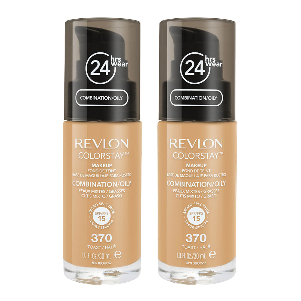 Revlon ColorStay Makeup Combination/ Oily Skin 30ml 370 TOAST - 2 pack
