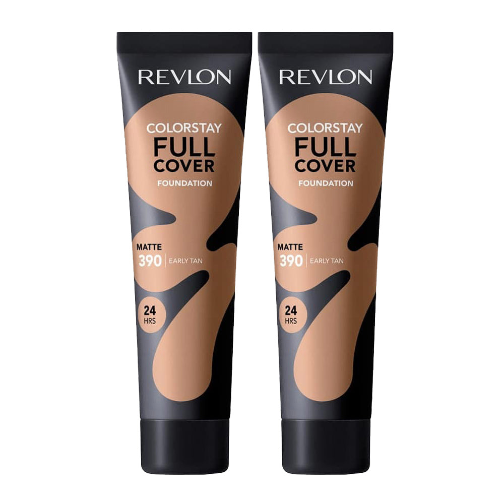 Revlon ColorStay Full Cover Matte Foundation 30ml 390 EARLY TAN - 2 pack