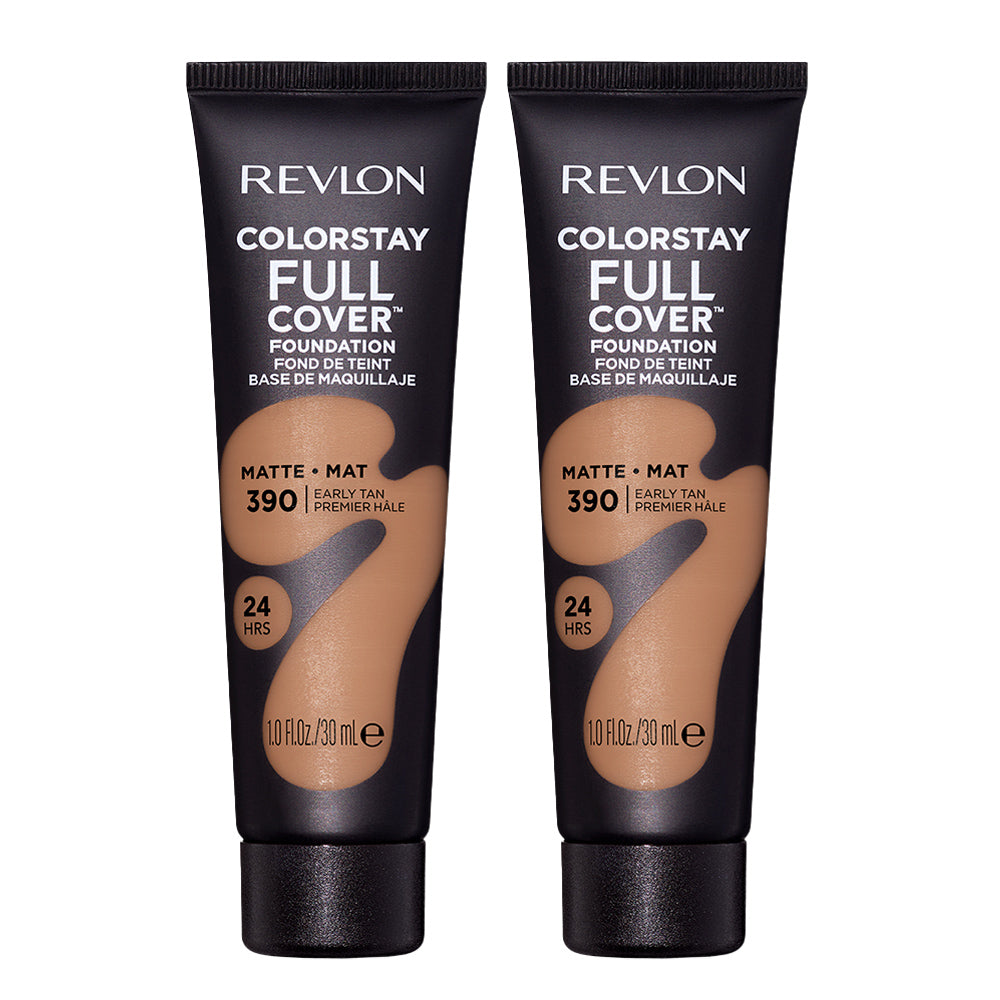 Revlon ColorStay Full Cover Matte Foundation 30ml 390 EARLY TAN - 2 pack