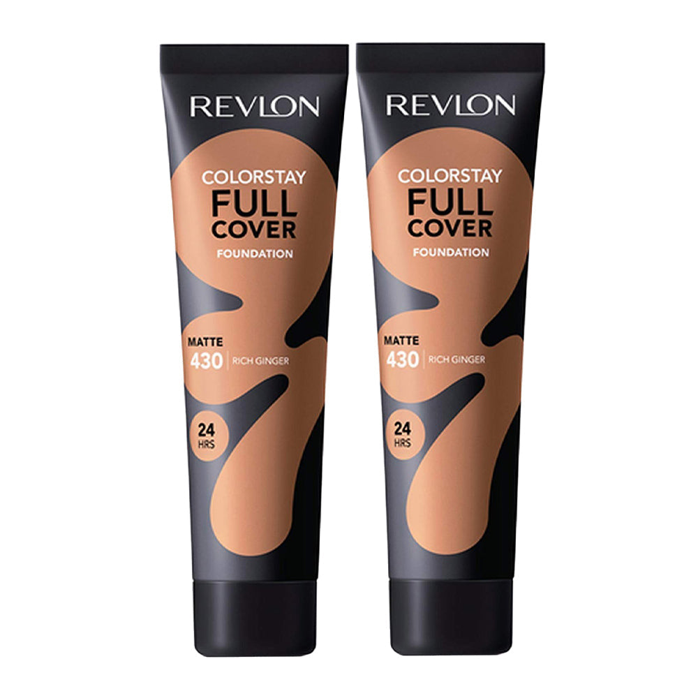 Revlon ColorStay Full Cover Matte Foundation 30ml 430 RICH GINGER - 2 pack