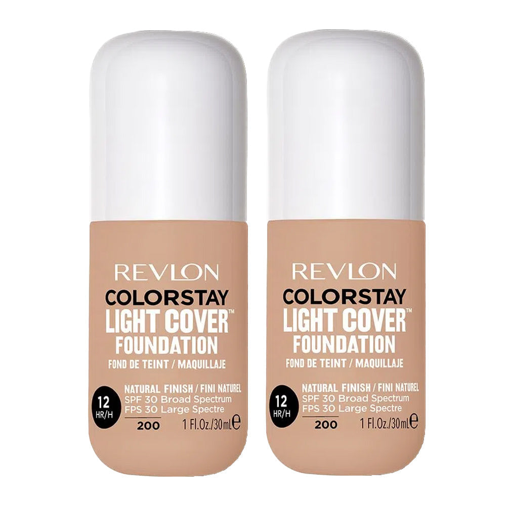 Revlon ColorStay Light Cover Foundation 30ml 200 NUDE - 2 pack