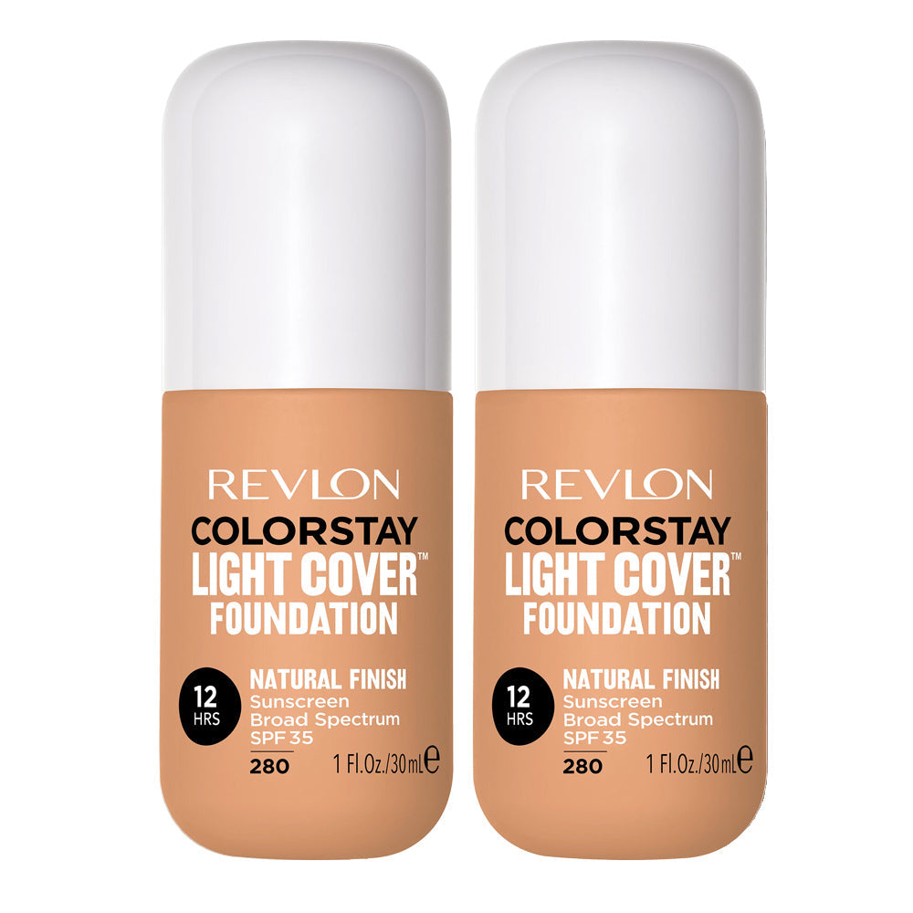 Revlon ColorStay Light Cover Foundation 30ml 280 TAWNY - 2 pack