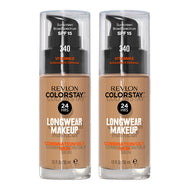 Revlon ColorStay Longwear Makeup Combination/Oily Skin SPF15 30ml 340 EARLY TAN - 2 pack