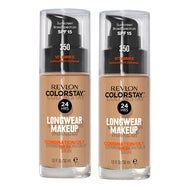 Revlon ColorStay Longwear Makeup Combination/Oily Skin SPF15 30ml 350 RICH TAN - 2 pack