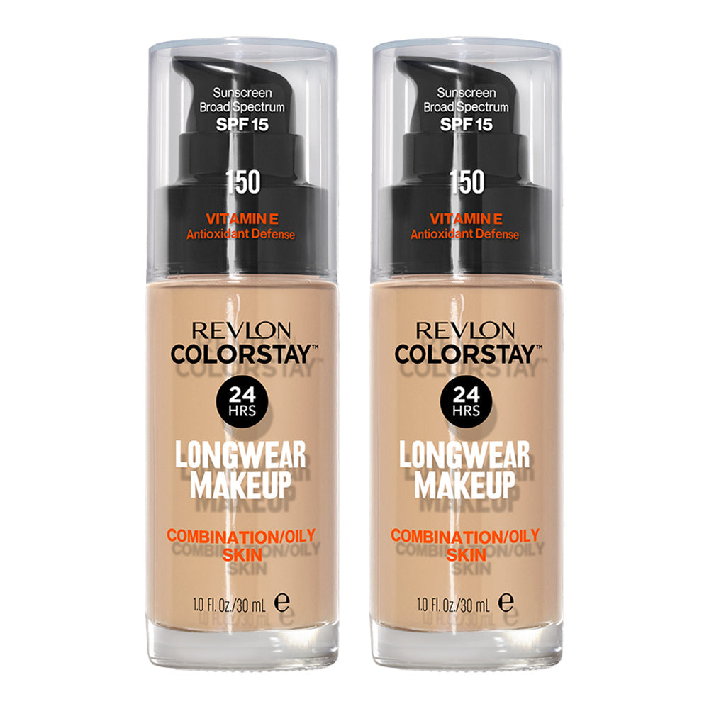 Revlon ColorStay Longwear Makeup Combination/Oily Skin SPF15 30ml 150 BUFF - 2 pack
