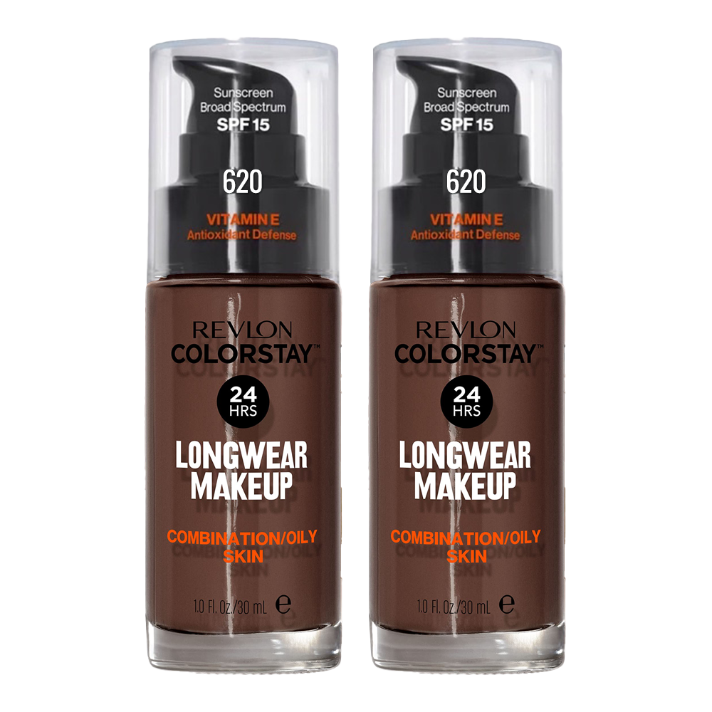 Revlon ColorStay Longwear Makeup Combination/Oily Skin SPF15 30ml 620 JAVA - 2 pack