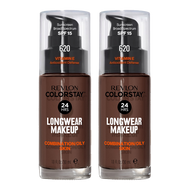 Revlon ColorStay Longwear Makeup Combination/Oily Skin SPF15 30ml 620 JAVA - 2 pack
