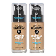 Revlon ColorStay Longwear Makeup Normal/Dry Skin SPF20 30ml 240 MEDIUM BEIGE - 2 pack