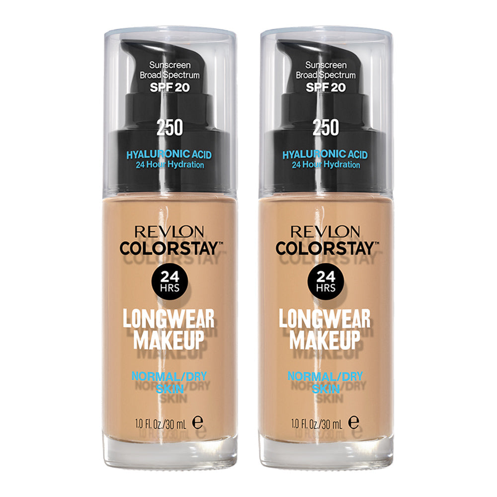 Revlon ColorStay Longwear Makeup Normal/Dry Skin SPF20 30ml 250 FRESH BEIGE - 2 pack