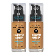 Revlon ColorStay Longwear Makeup Normal/Dry Skin SPF20 30ml 370 TOAST - 2 pack