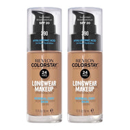Revlon ColorStay Longwear Makeup Normal/Dry Skin SPF20 30ml 390 RICH MAPLE - 2 pack