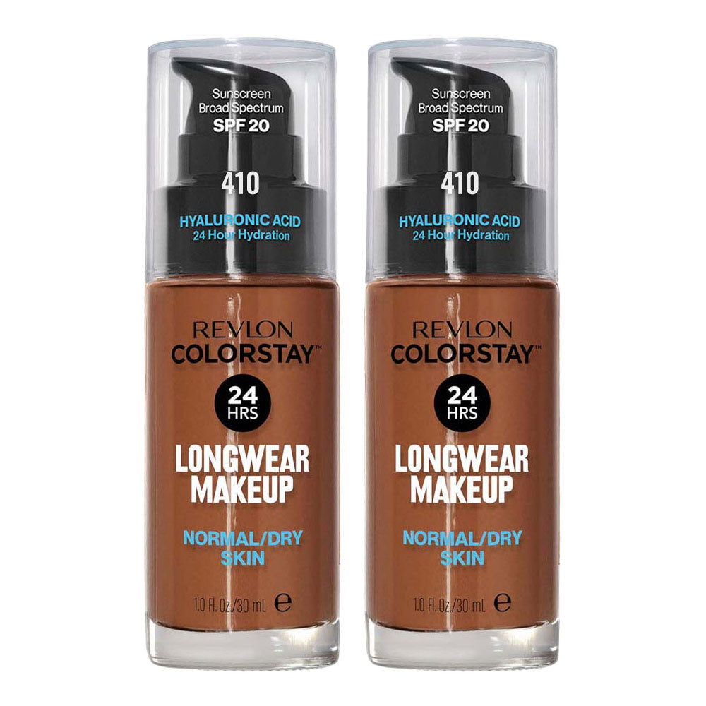 Revlon ColorStay Longwear Makeup Normal/Dry Skin SPF20 30ml 410 Cappuccino 2 pack – longwear foundation at Cosmetix Australia