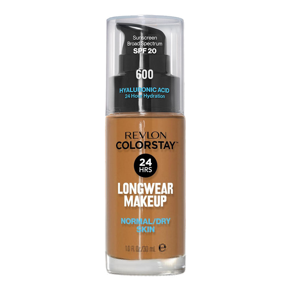 Revlon ColorStay Longwear Makeup Normal/Dry Skin SPF20 30ml 600 Cinnamon – longwear foundation at Cosmetix Australia
