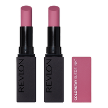 Load image into Gallery viewer, Revlon ColorStay Suede Ink Lipstick 2.55g 009 IN CHARGE - 2 pack, 2 pack of IN CHARGE lipstick tubes
