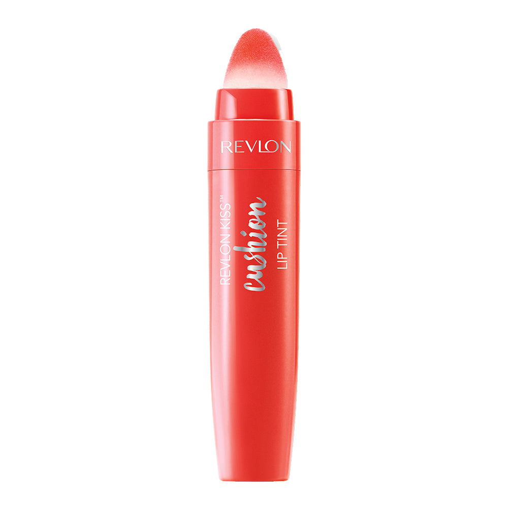 Revlon Kiss Cushion Lip Tint 4.4ml 250 HIGH END CORAL makeup product in coral shade